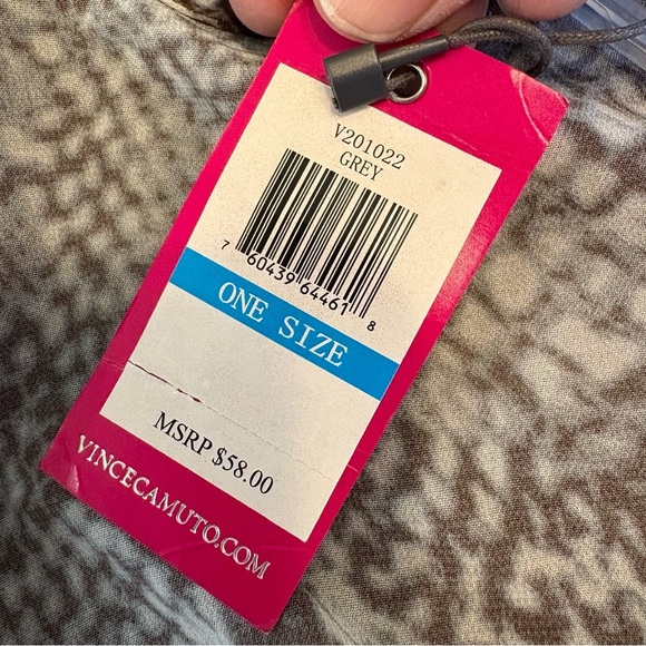 Vince Camuto Sheer Cardigan Kimono Snake Print Python One Size Cover Up Gray - Picture 7 of 7